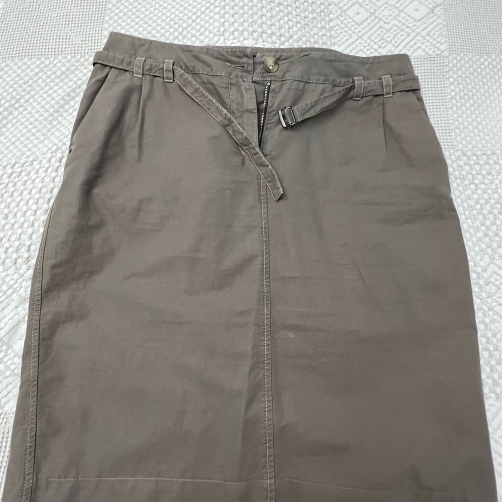 MaxMara Tan Pencil Skirt with Tie Front Cargo Style size 10-12